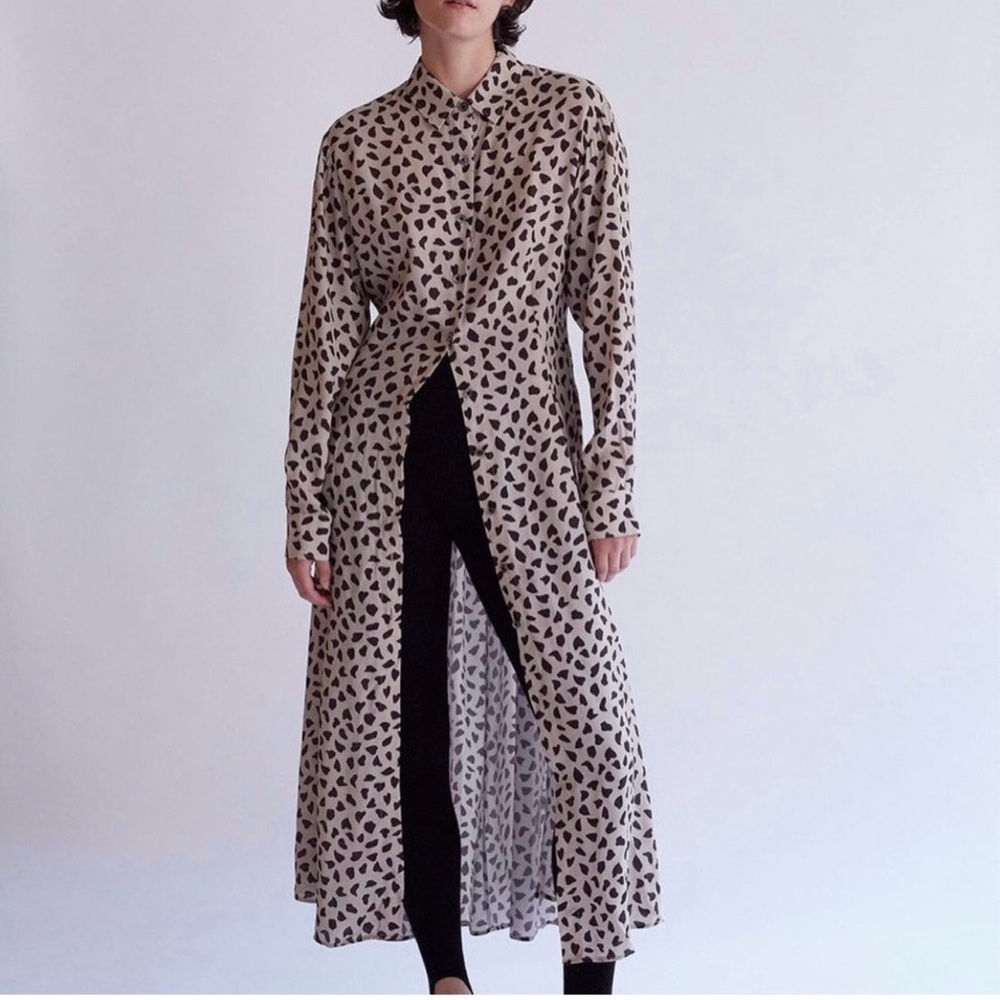 NWT Thakoon printed smocked back shirt dress